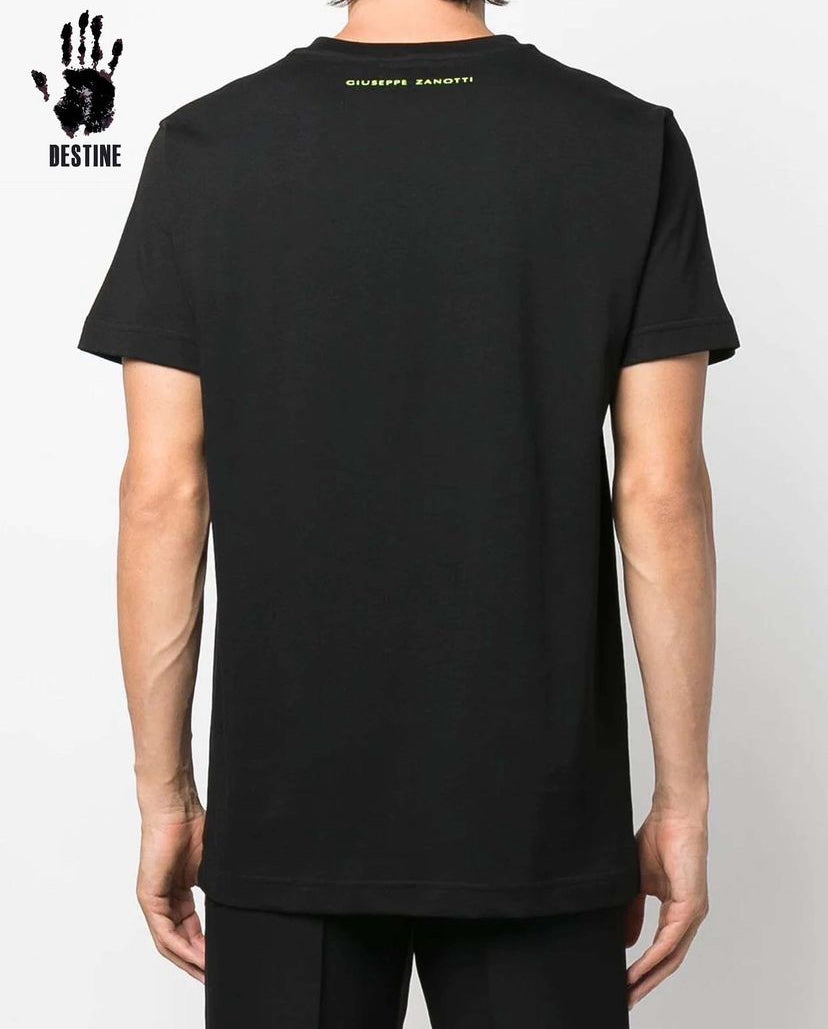 Giuseppe Zanotti “Spray signature” rövidujjú (fekete-zöld)