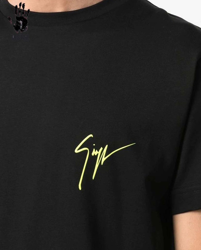 Giuseppe Zanotti “Spray signature” rövidujjú (fekete-zöld)