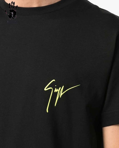 Giuseppe Zanotti “Spray signature” rövidujjú (fekete-zöld)