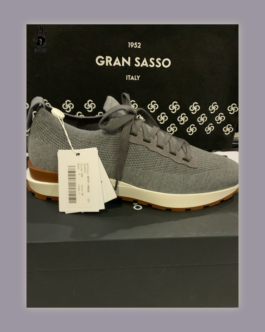 Gran Sasso kötött kasmír sneaker (sötétszürke)