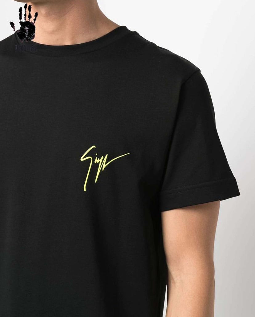 Giuseppe Zanotti “Spray signature” rövidujjú (fekete-zöld)