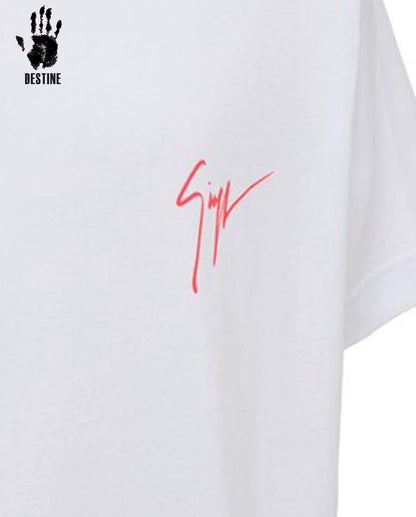 Giuseppe Zanotti “Spray signature” rövidujjú (fehér-pink)