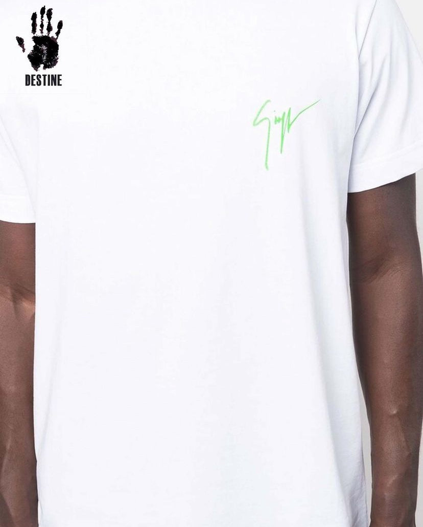 Giuseppe Zanotti “Spray signature” rövidujjú (fehér-zöld)