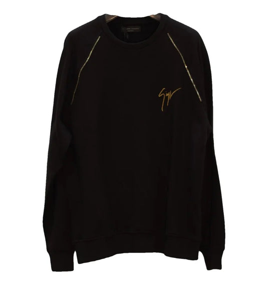 Giuseppe Zanotti “Living room” kereknyakú pulóver cipzár díszítéssel