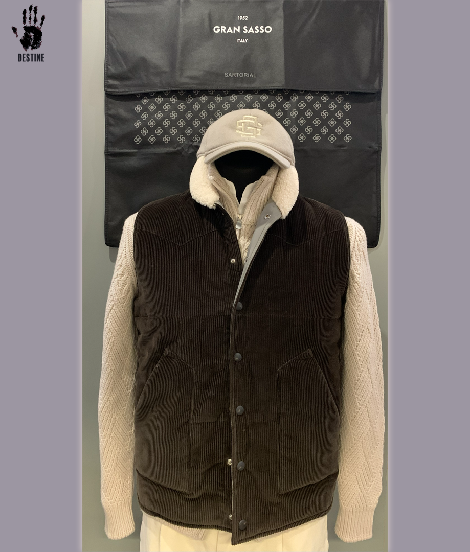 Gran Sasso kordbársony mellény