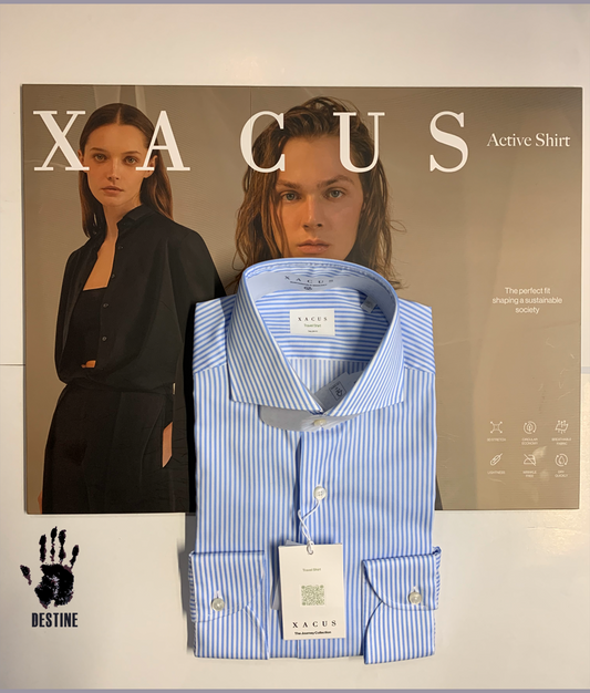 XACUS Tailor-fit francia galléros TRAVEL ing (vasalásmentes) (gyűrődésmentes)